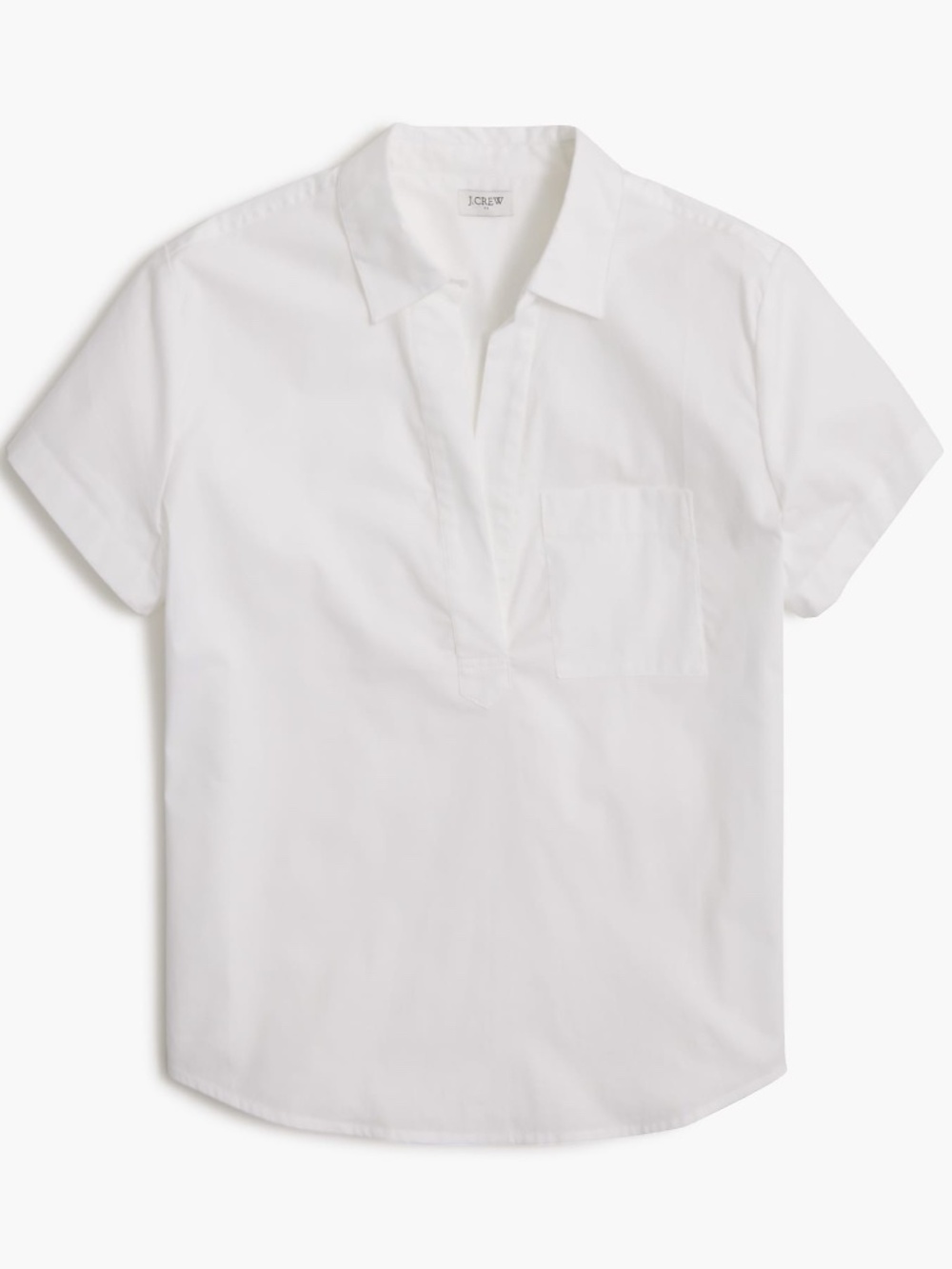 J.Crew Factory Short-sleeve poplin popover top